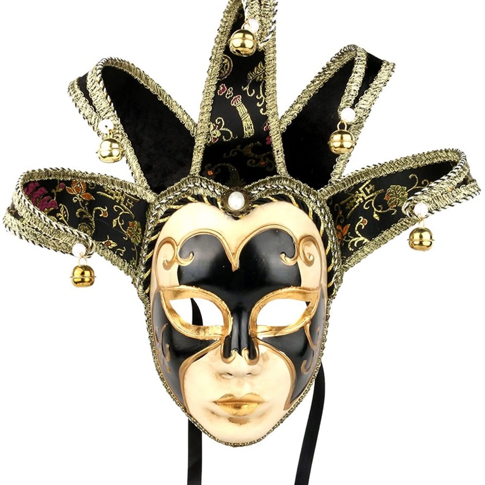 Venetian Comedy Mask Exquisite Decoration Jester Masks for Party Holloween